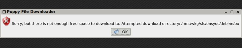 Not enough space