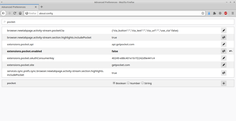 New about config page