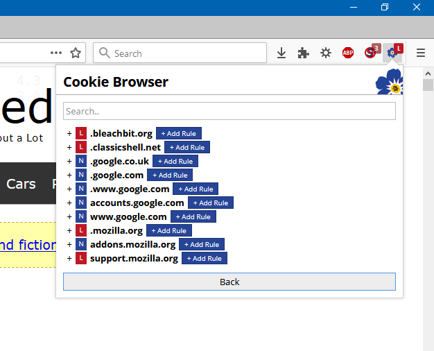 Cookie browser