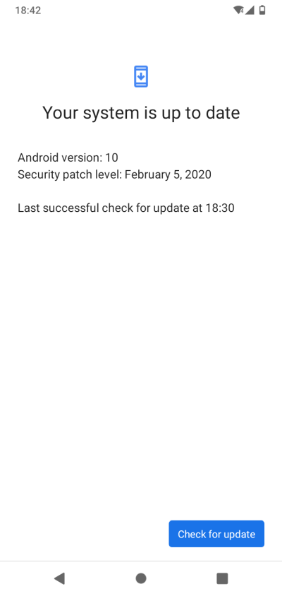 System update