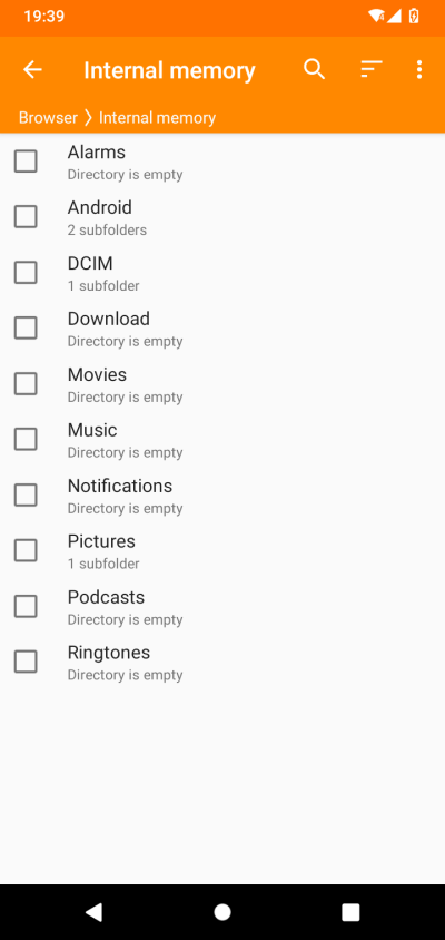 VLC library empty