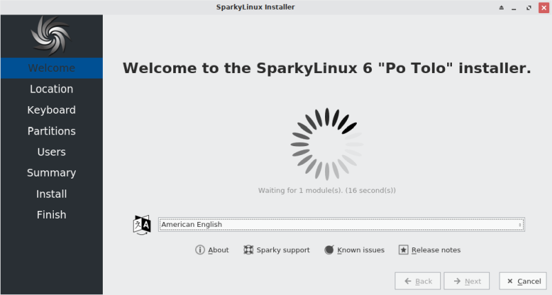 Installer, wait for module
