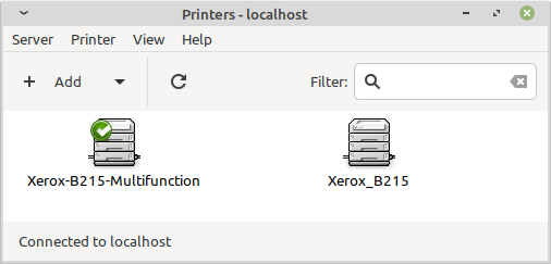 Printers, after manual config