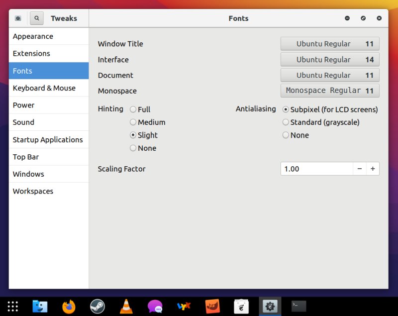 Font size increased