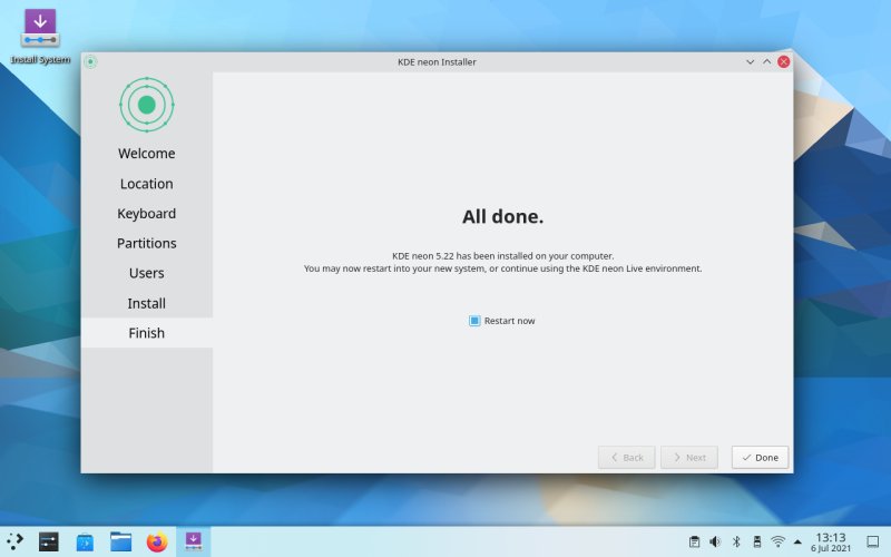 Installation finished