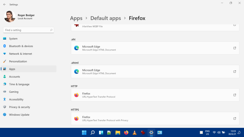 Default apps