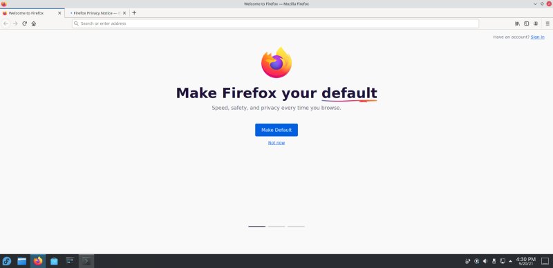 Firefox, default browser