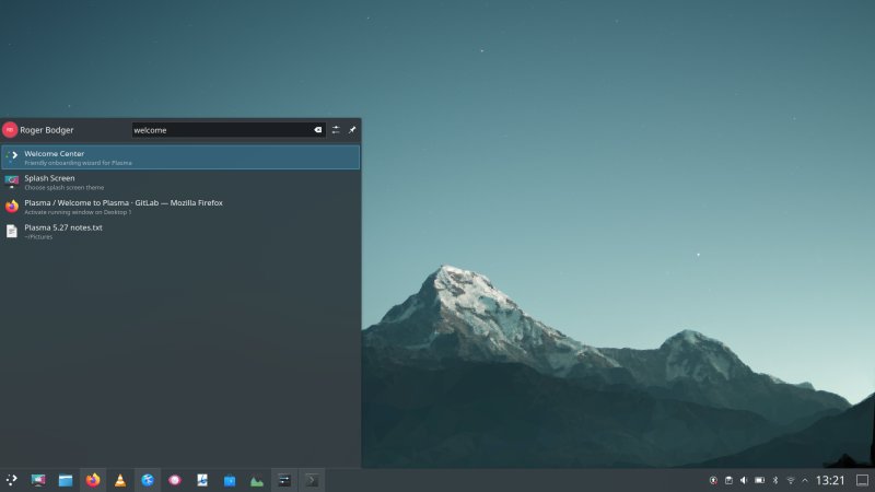 Welcome Center in the menu