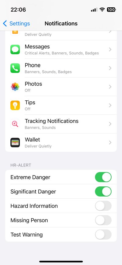 Disable notifications