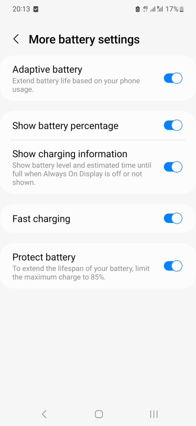 Battery options