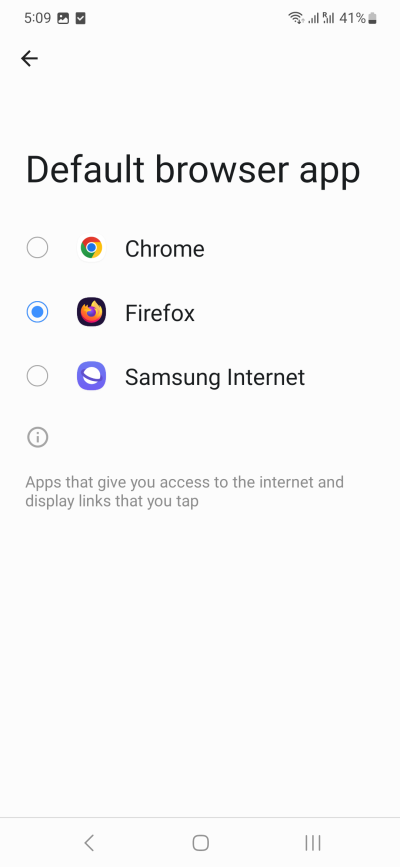 Default browser