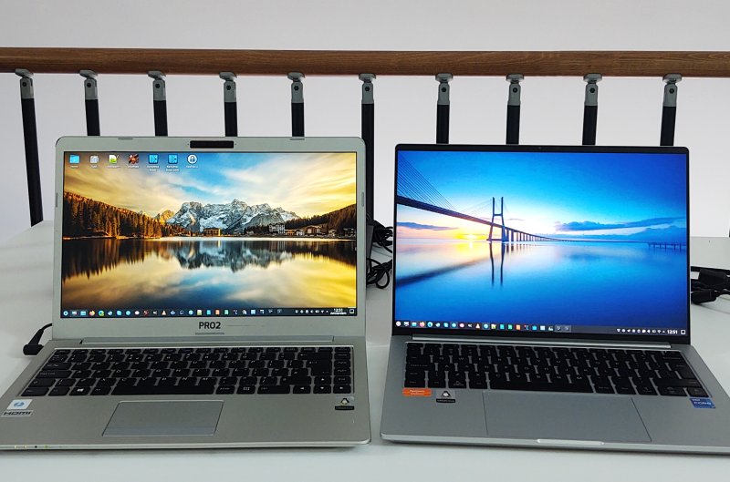 Side by side
