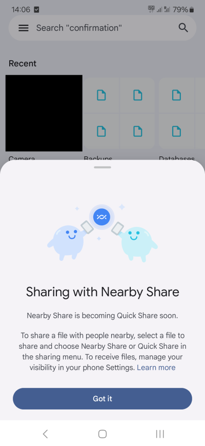 Share popup