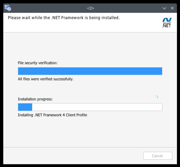 Dotnet install