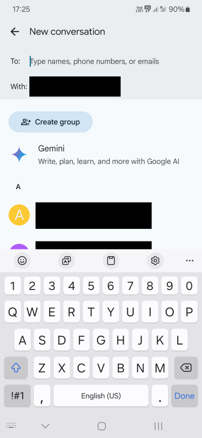 Gemini in Messages