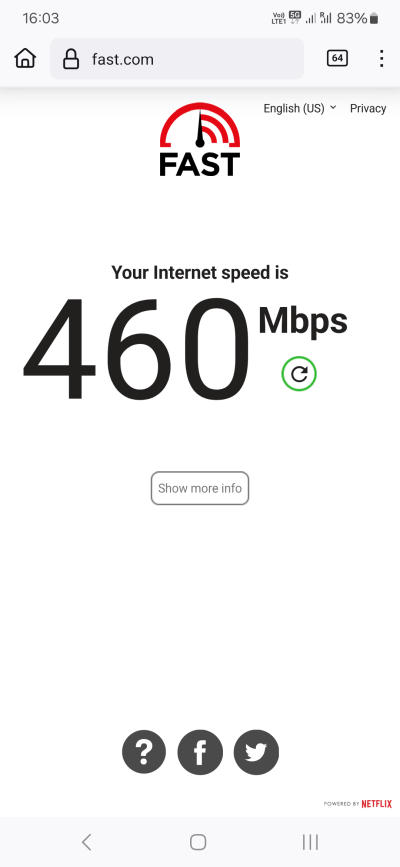 Speed test
