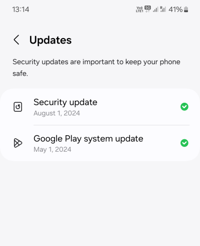 Updates status