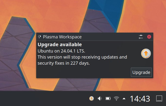 Upgrade notification