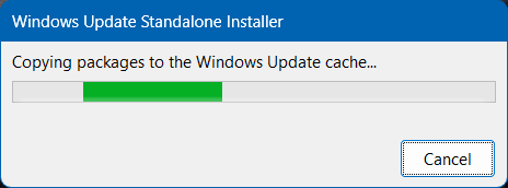 Manual installation in progress