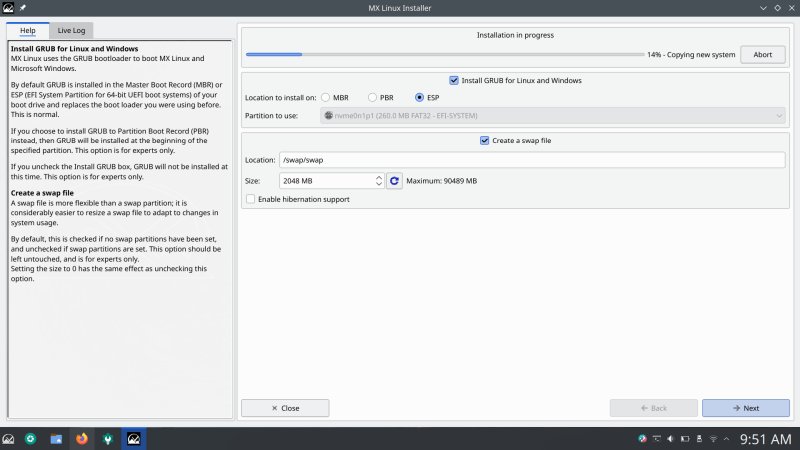 Installation started