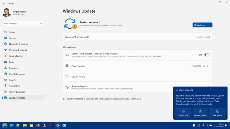 Restart for updates