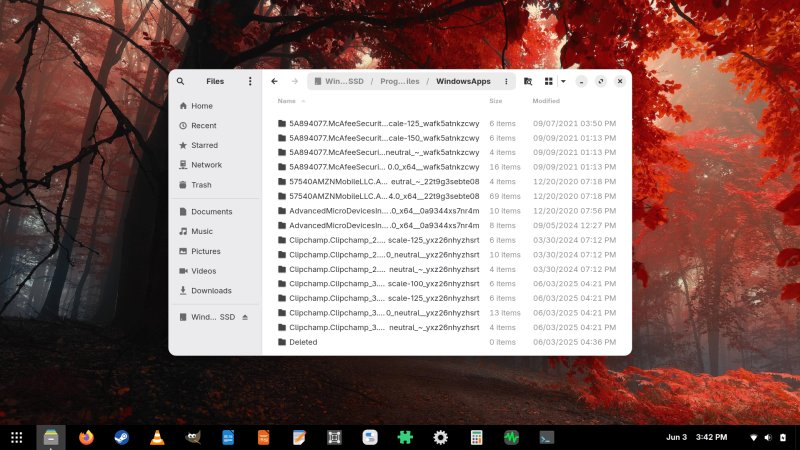 Fedora, deletion of apps