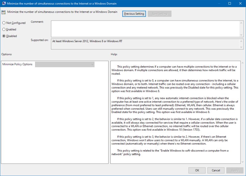 Minimize number of connections