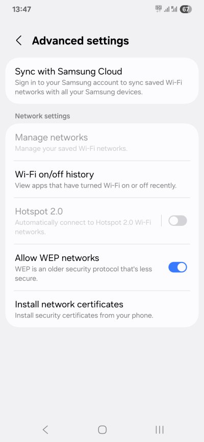 WEP networks