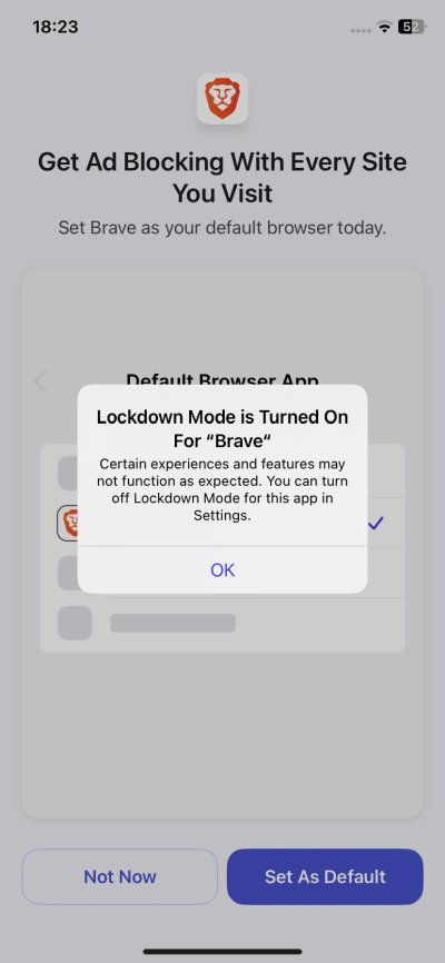 Brave browser on the iPhone - Very, very interesting