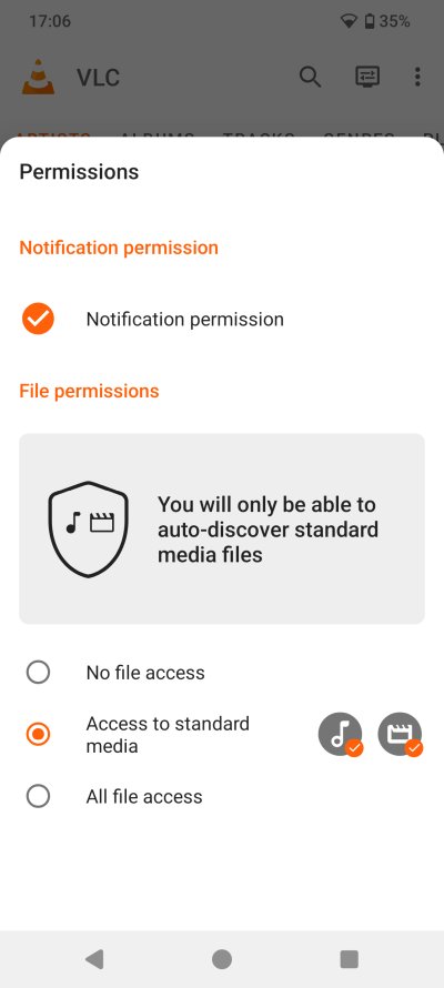 VLC settings