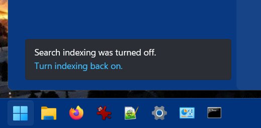Indexing, bogus message