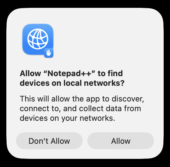 Network access prompt
