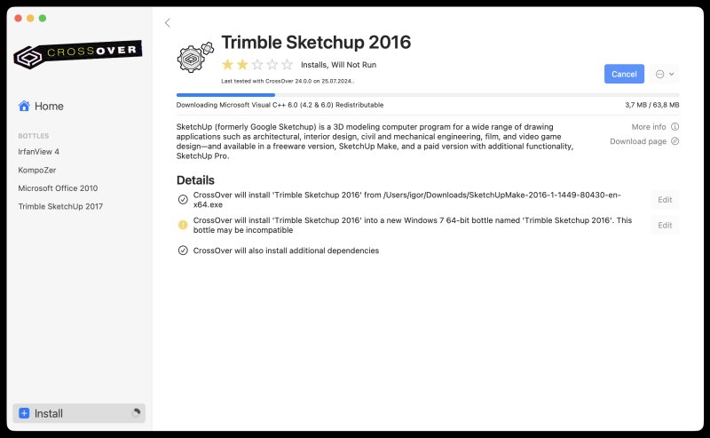 2016 version installation