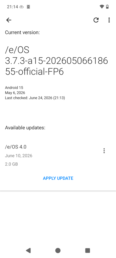 System update