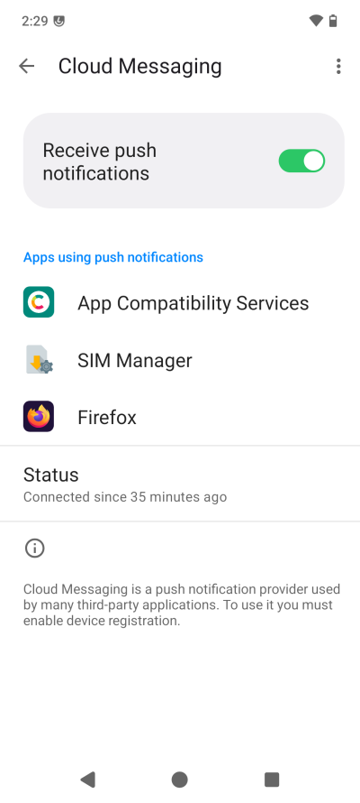 Cloud messaging