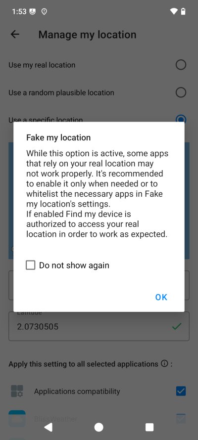 Fake location