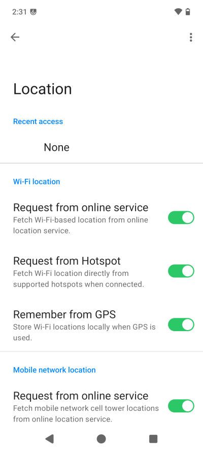 Location methods