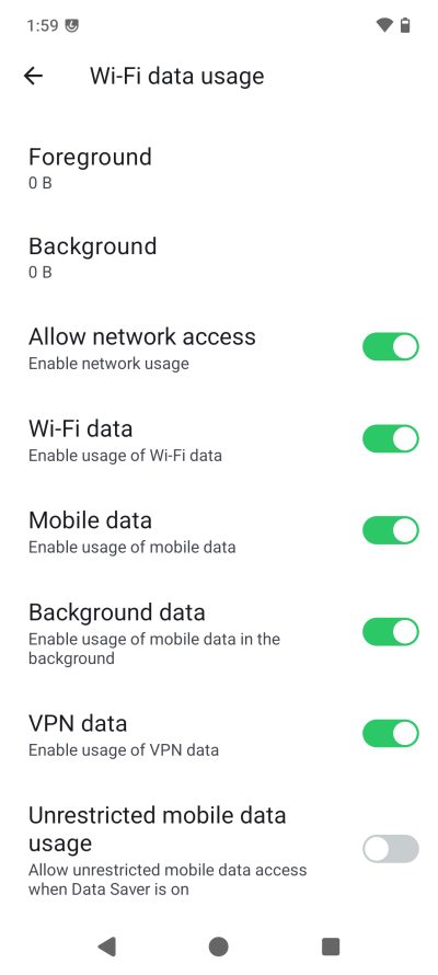 Network toggle