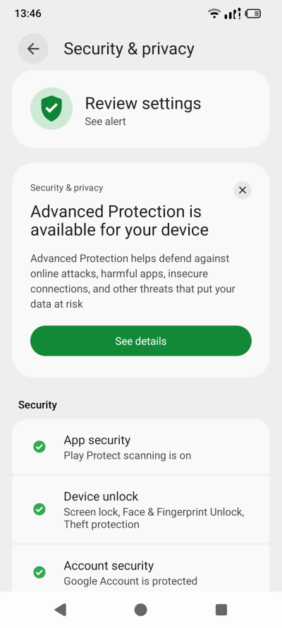Advanced protection 1