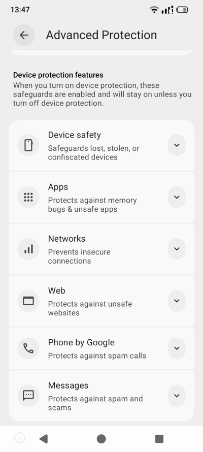 Advanced protection 2