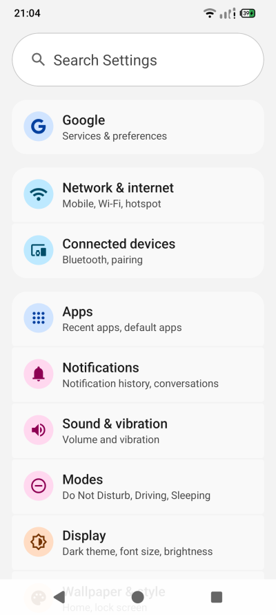 Mismatched icons