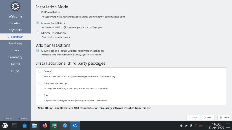 Install list, responsibility