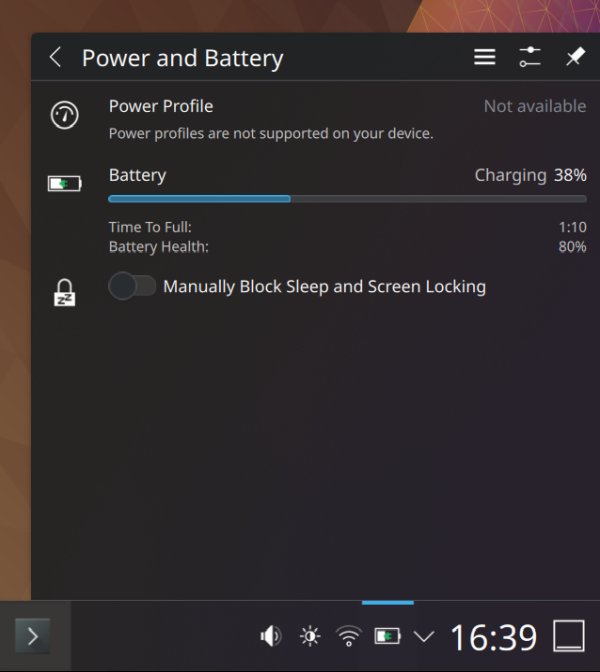 Power profiles unavailable