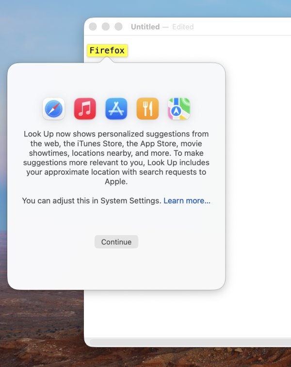 Look up option