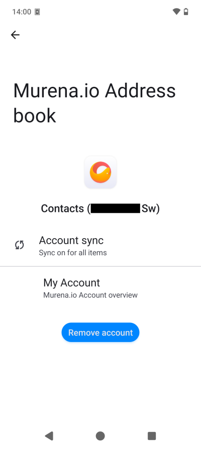 Contacts account