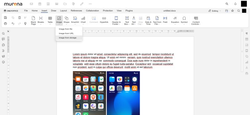 Document, on the desktop