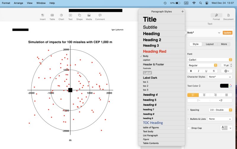 Various styles in an imported document