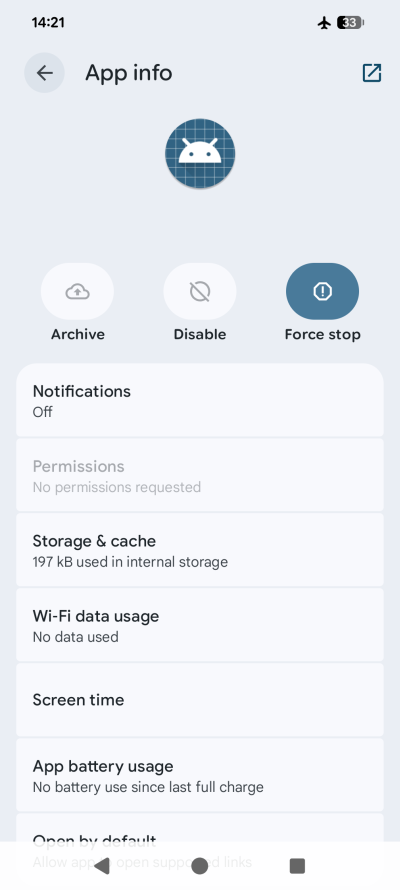 App with no name