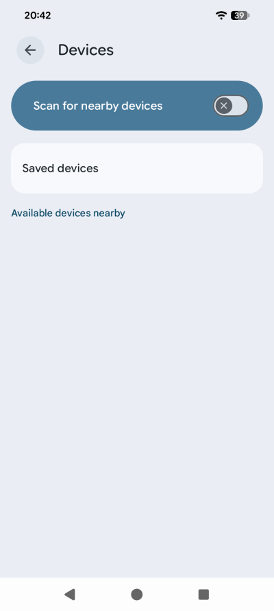 Scan nearby devices