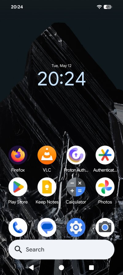 Second Home screen
